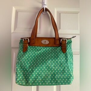 Fossil key-per vintage tote bag